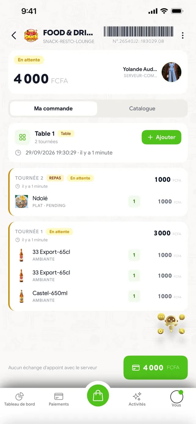 Commande à table : suivi des tournées en direct